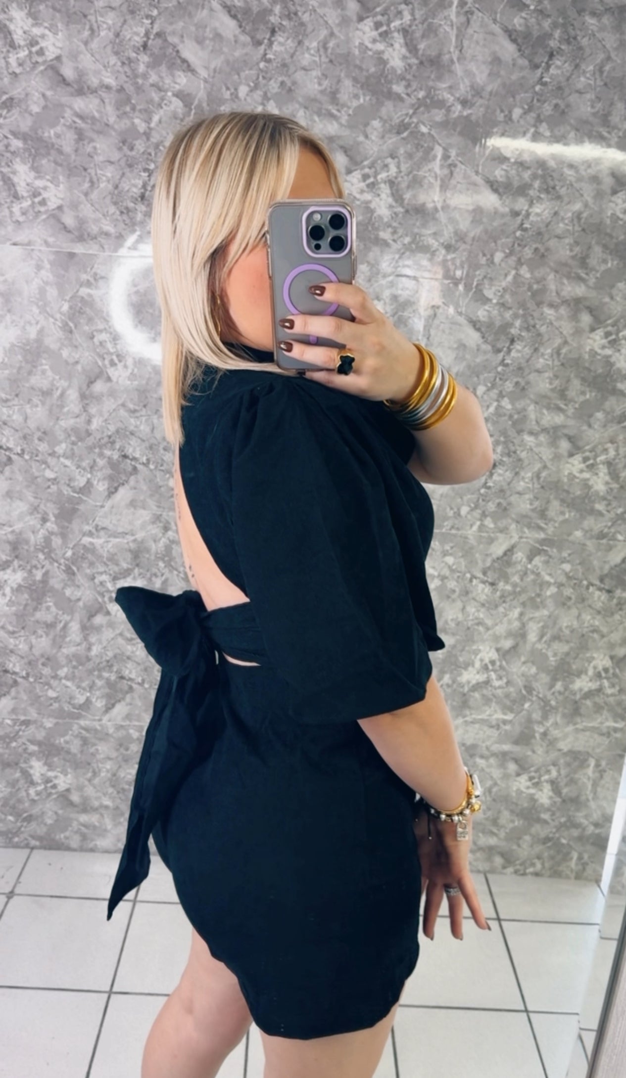 Black Romper With Open Back